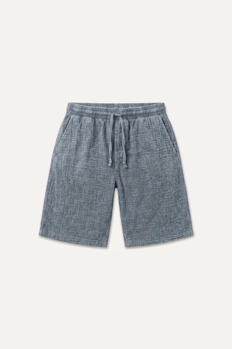 100% Cotton Relax Fit Elastic Tie Waist Shorts