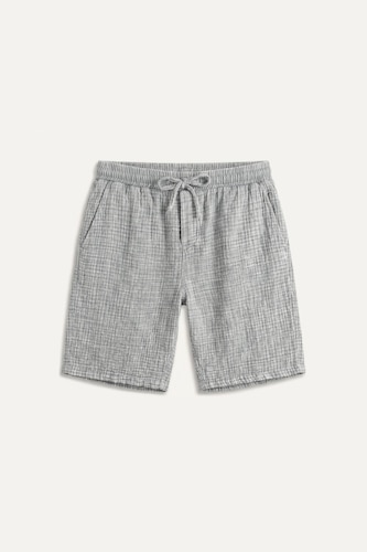 100% Cotton Relax Fit Elastic Waist Shorts
