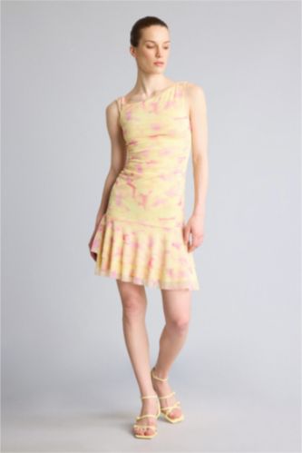 Women Yellow Tulle Dress