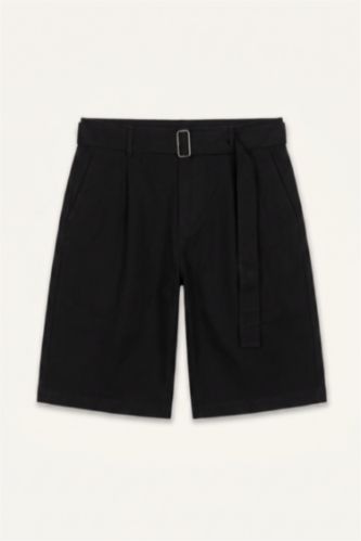 Erkek Siyah Relaxed Fit Bermuda Şort