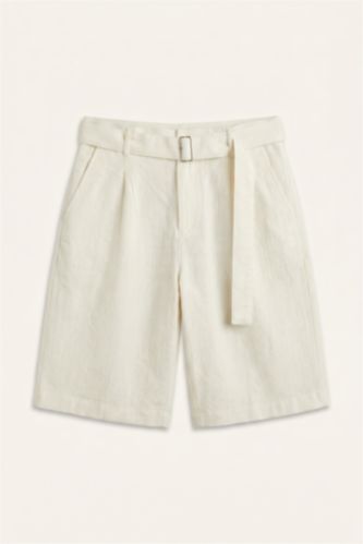 Erkek Ekru Relaxed Fit Bermuda Şort