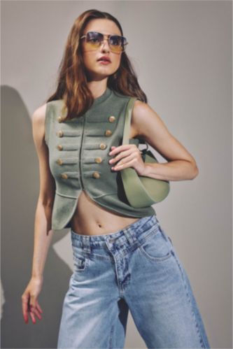 Women Light Khaki Slim Fit