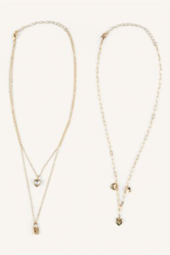 Women Altın 3 piece Necklace
