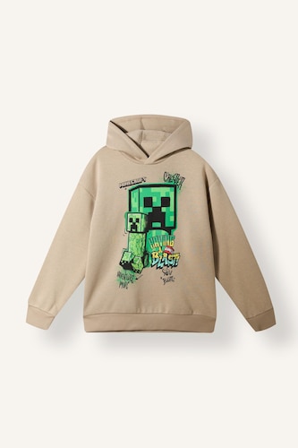 Boy Minecraft Printed Fleece Lining Sweatshirt