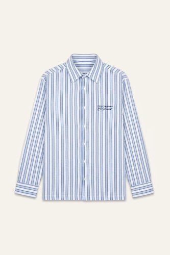 Boxy Fit Crinkle Long Sleeve Shirt
