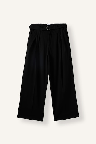 Men Black Barrel Fit Trousers