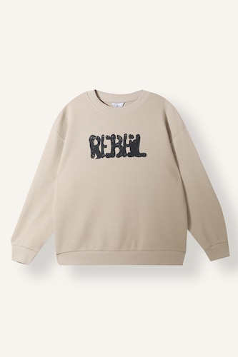 Young Boys - Teen Boys Sand Oversize Fit Crew Neck Sweatshirt