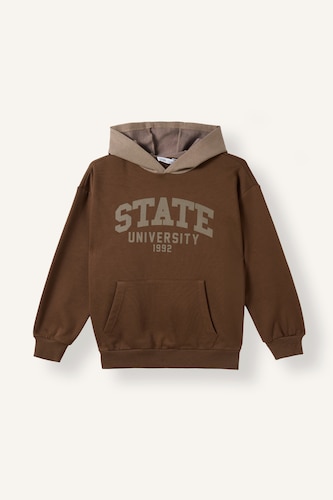 Young Boys - Teen Boys Light Brown Hooded Sweatshirt