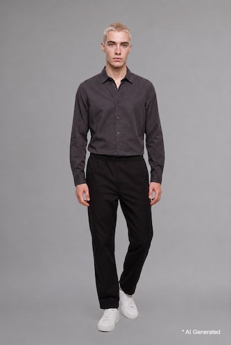 Men Brown Regular Fit Ultra Soft Straight Leg Classic Trousers