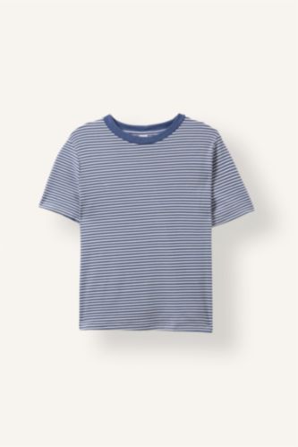 Women Dark Blue Standard Fit Short Sleeve T-Shirt