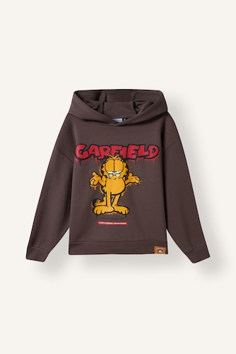 Erkek Çocuk - Genç Erkek Kahve Garfield Baskılı Sweatshirt Erkek Çocuk