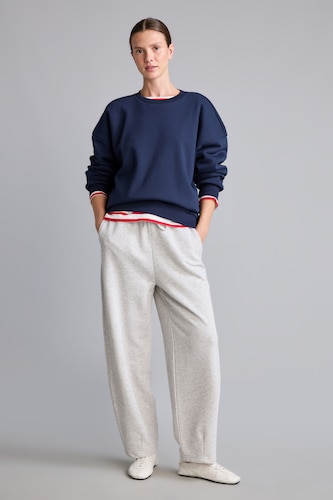 Woman Grey Melange Trousers