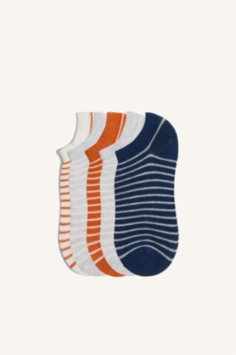 Boys & Teens Karma Boy Striped 5 Piece Cotton Ankle Socks