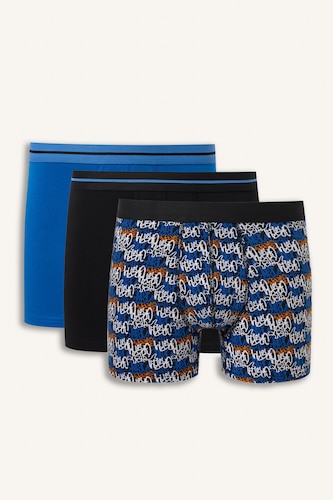 Erkek Royal Regular Fit Desenli Beli Lastikli Boxer