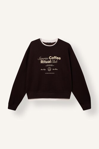 Relaxed Fit Baskılı Sweatshirt