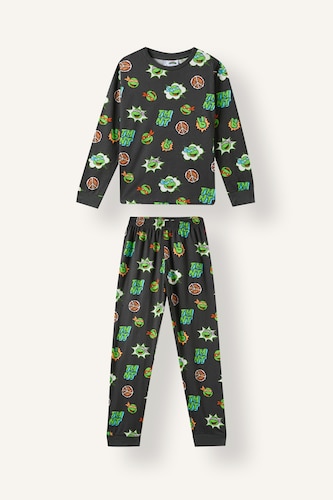 Erkek Çocuk - Genç Erkek Antrasit 2'li Pijama Takımı Ninja Turtles Erkek Çocuk