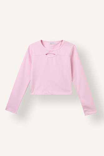 Young Girls - Teen Girls Light Pink Long Sleeve T-Shirt