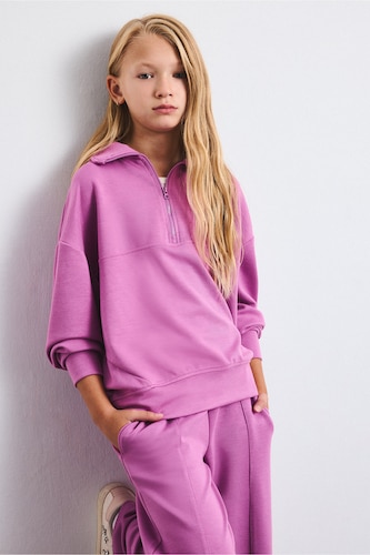 Girls & Teens Light Purple Woman Relax Fit Slogan Sweatshirt