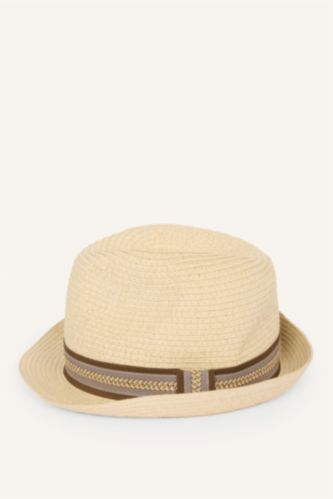 Young Boys - Teen Boys Beige Boy Straw Hat