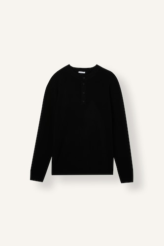 Men Black Standard Fit Knitwear Pullover
