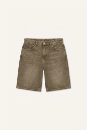 Erkek Açık Kahve Straıght Fit Jean Bermuda Şort