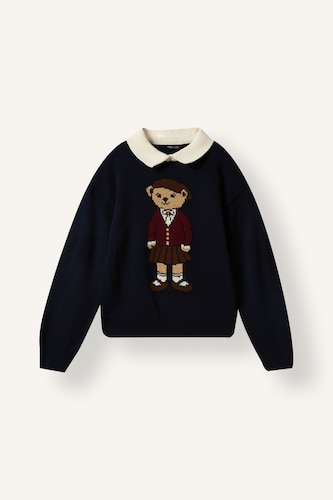 Young Girls - Teen Girls NAVY Girl Regular Fit Animal Crew Neck Pullover