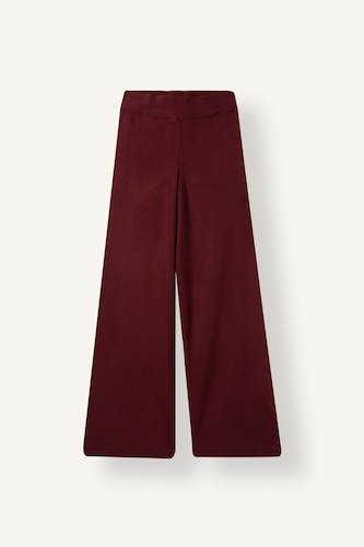 Kız Çocuk - Genç Kız Bordo Lastikli Wide Leg Pantolon Kız Çocuk