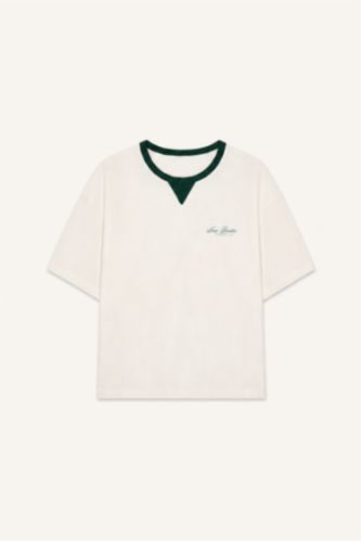 Men Dark Green Boxy Fit Short Sleeve T-Shirt