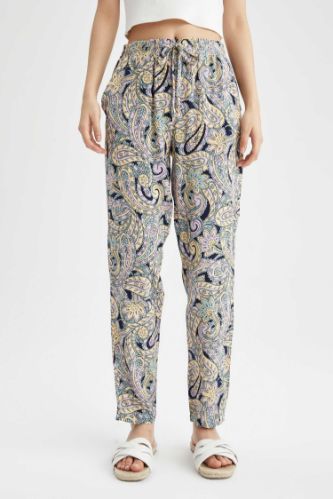 Elasticated Waist Printed Chinos