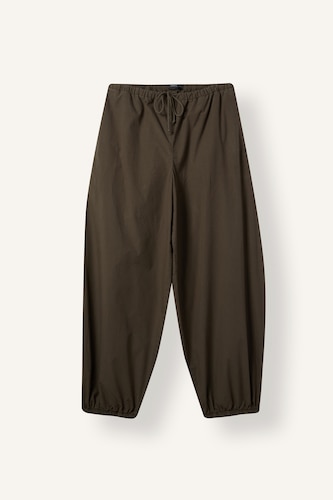 Women Khaki Normal Waist Balloon Fit Trousers
