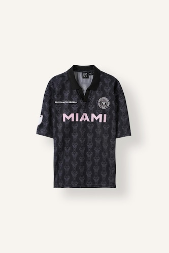 MLS Boxy Fit Patterned Printed Polo T-Shirt