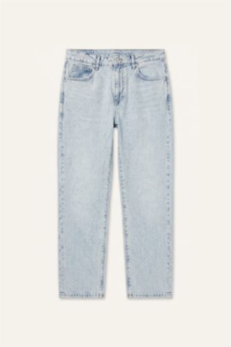 Men Ice Blue 100% Cotton Straight Fit Trousers