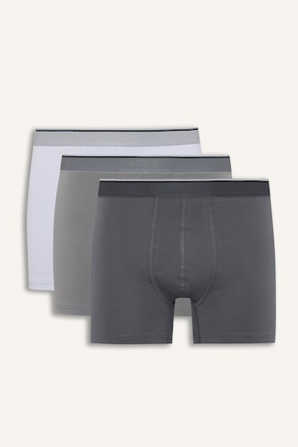 Erkek Antrasit Regular Fıt 3'lü Boxer