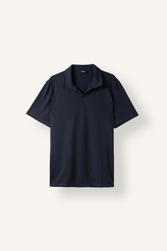 Erkek İndigo Regular Fit Resort Yaka Basic Polo Tişört