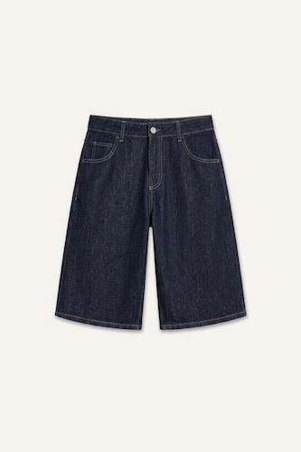 Baggy Fit Navy Bermuda Shorts