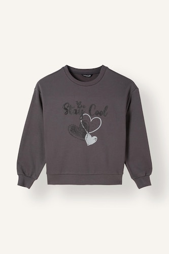 Girl Relaxed Fit Crew-Neck Printed Sweatshirt