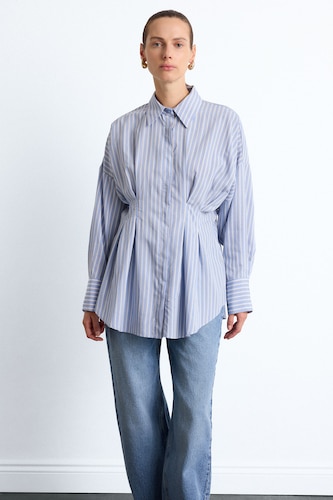 WOMAN Blue Slim Fit Long Sleeve Tunic