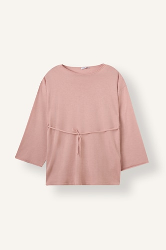 Kadın Açık Pembe Beli Bağcıklı Triko Tunik