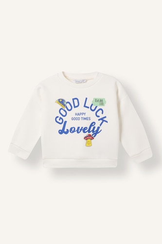 Sweatshirt oversize à col rond imprimé pour bébé garçon