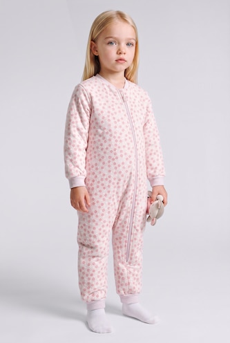 Kız Bebek Pembe %100 Pamuk 1.6 TOG Baskılı Uyku Tulumu Kız Bebek