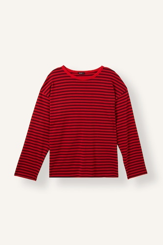 100% Cotton Oversize Fit Crew Neck Jersey Long Sleeve T-Shirt