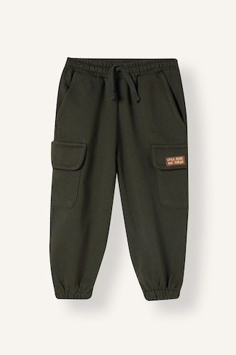 Baby Boys Dark Khaki jogger Normal Waist Trousers