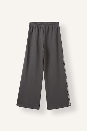 Wide Leg Leopar Şeritli Eşofman Altı Kız Çocuk