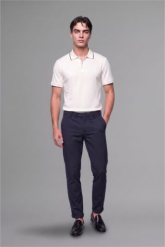 MAN White Regular Fit Short Sleeve Polo T-Shirt