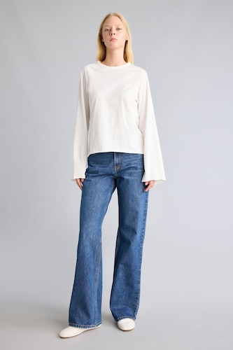 Jean large à taille haute Coupe droite
