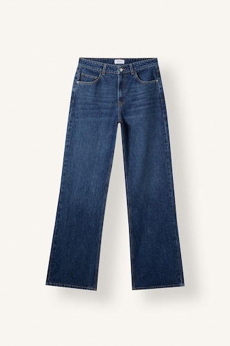 Jean large à taille haute Coupe droite