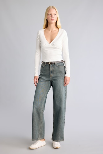 High Waist Straight Fit Trousers