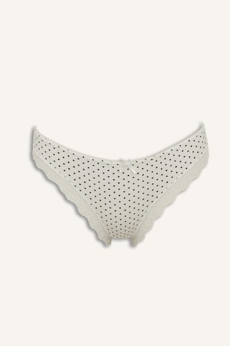 2-Pack Ribbed Briefs with Lace Details