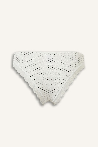 2-Pack Ribbed Briefs with Lace Detail