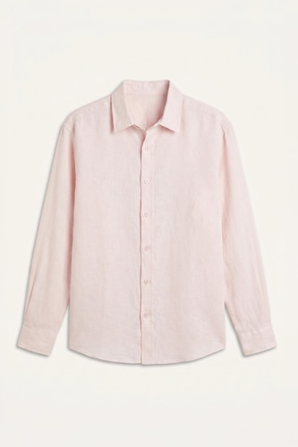Linen Blended Long Sleeve Shirt